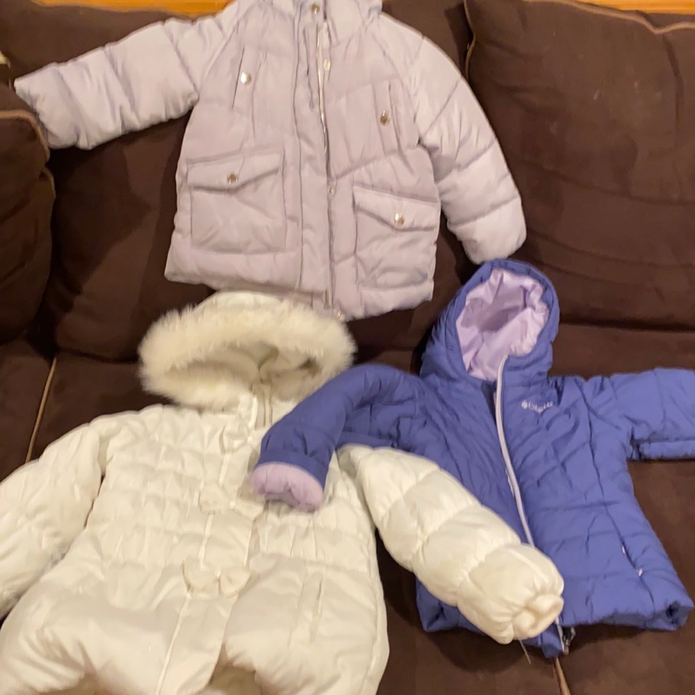 Lot of three 4T-5T winter coats- EUC